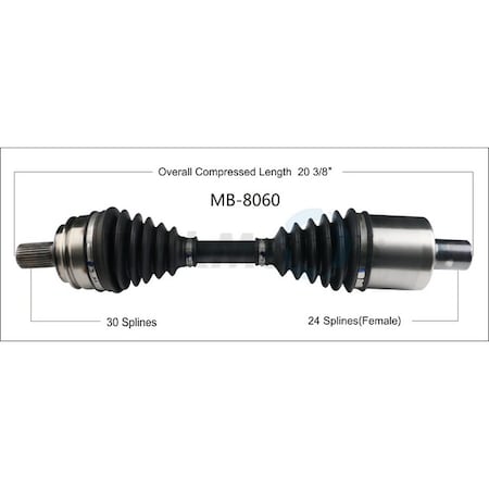 Surtrack Axle Cv Axle Shaft, Mb-8060 MB-8060